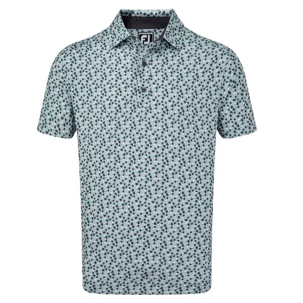Stretch Pique Colour Block With Contrast Polo Shirt 